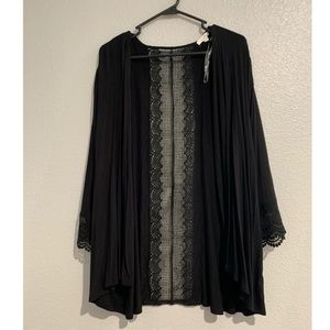 Black, lace lightweight cardigan